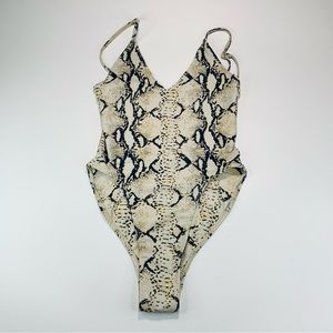 Lioness swimsuit Snakeskin pattern one piece swimsuit women size XS